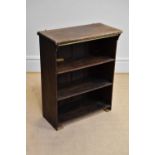 A late Victorian mahogany freestanding bookcase, height 84cm.