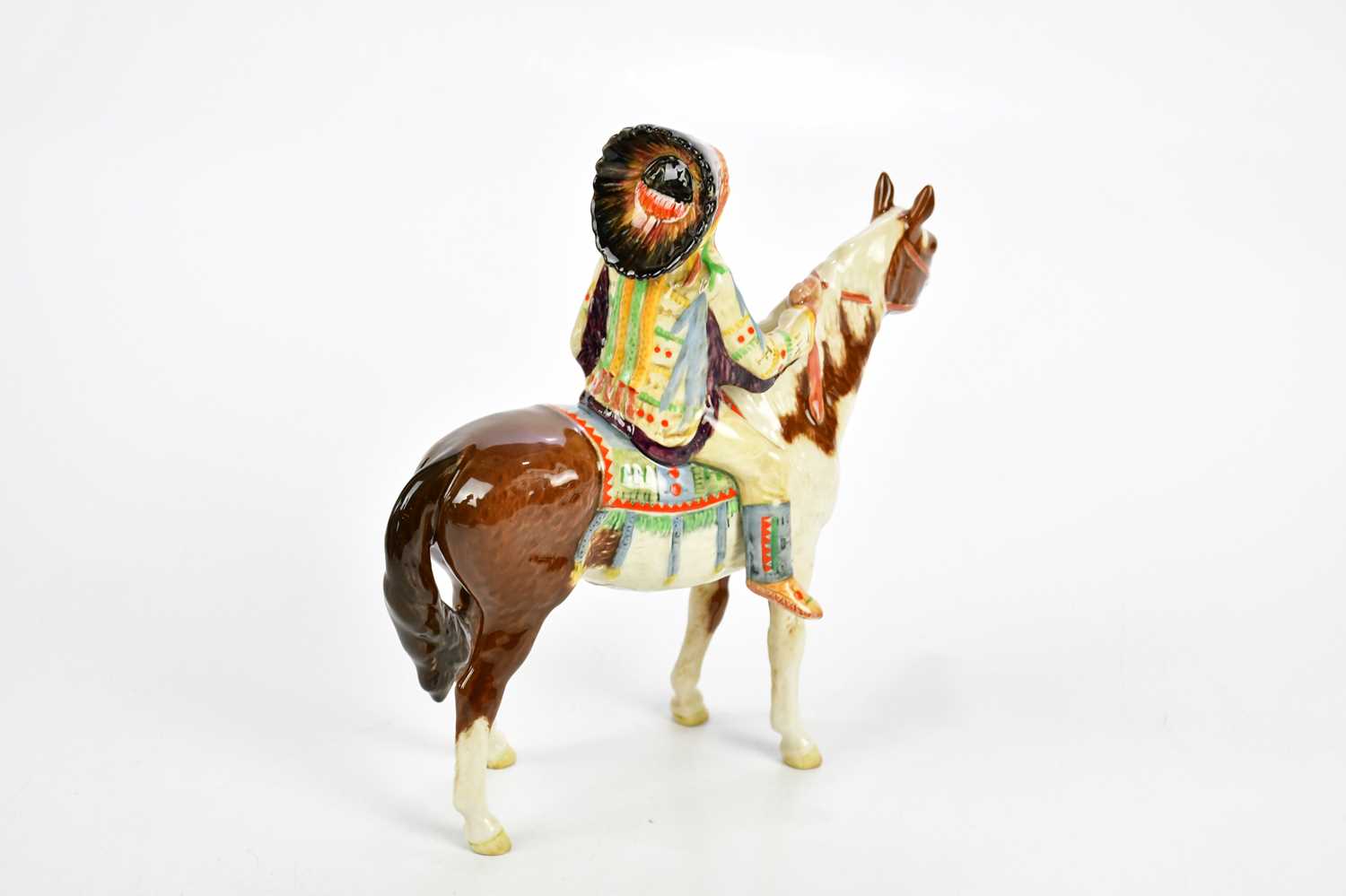 BESWICK; a native American upon a horse, height 21cm. - Image 4 of 5