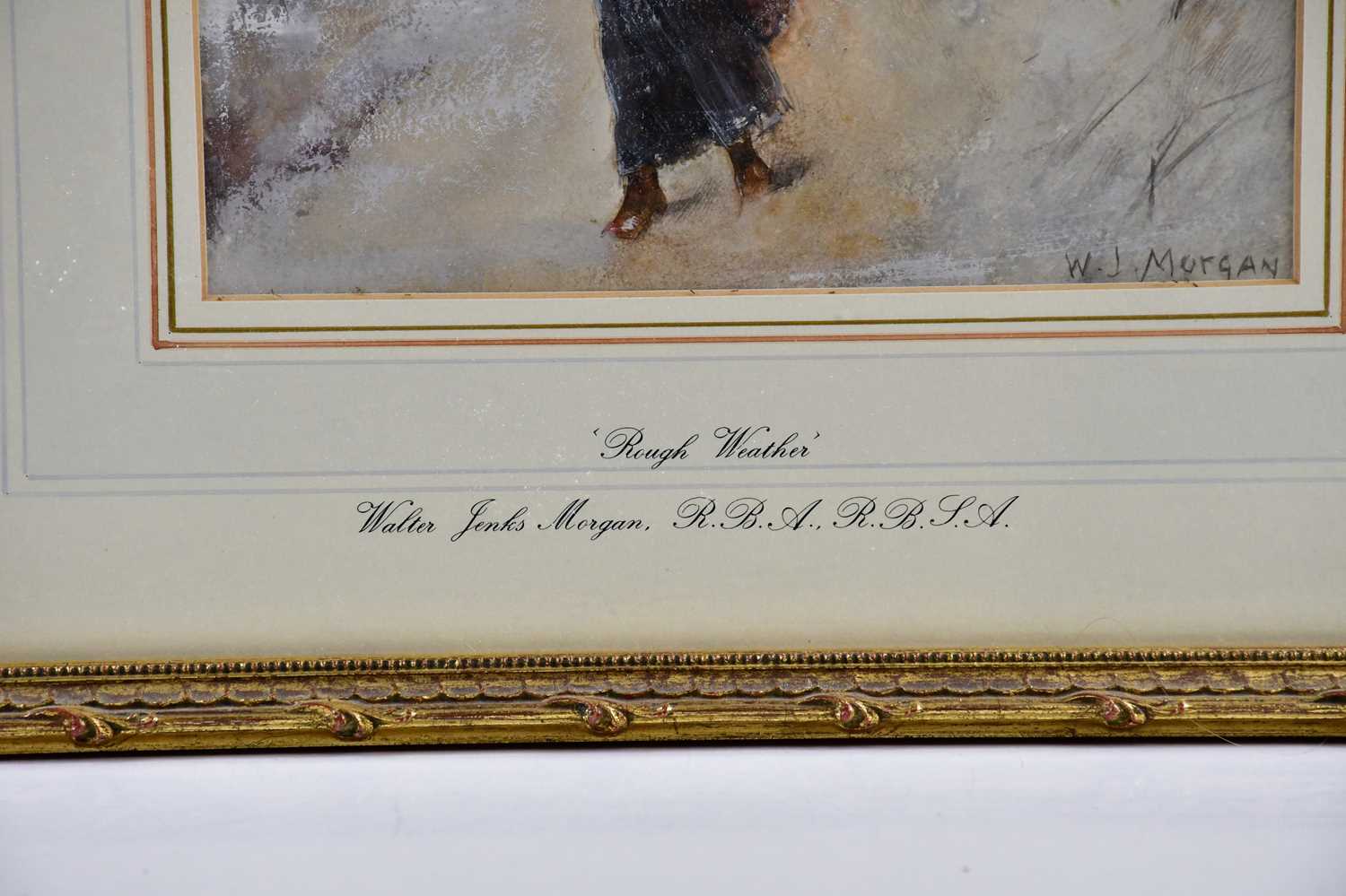 WALTER JENKS MORGAN RBA RBSA (1847-1924); watercolour, 'Rough Weather', signed lower right, 14 x - Bild 3 aus 5