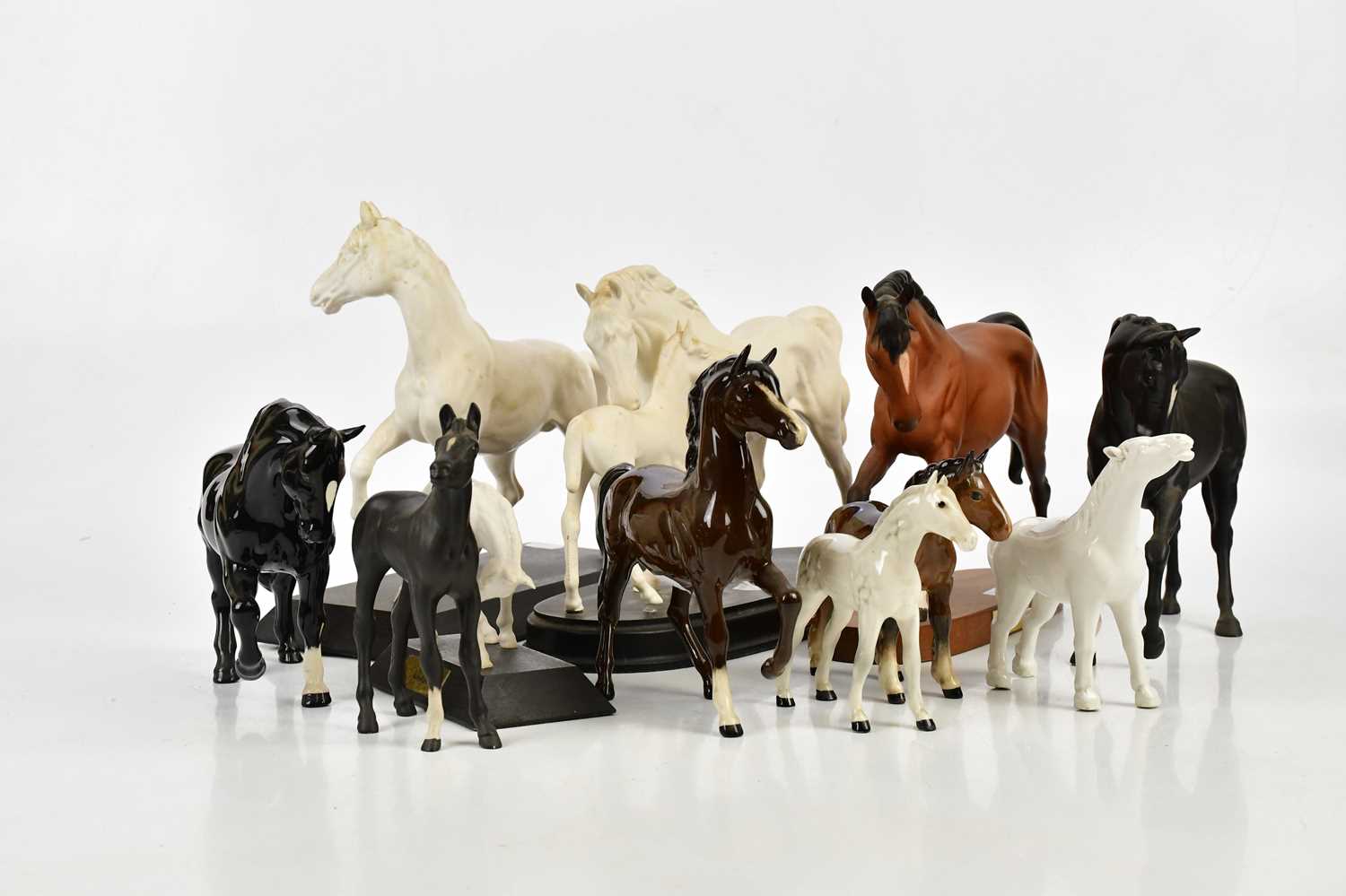 BESWICK; a collection of ten horse figures.