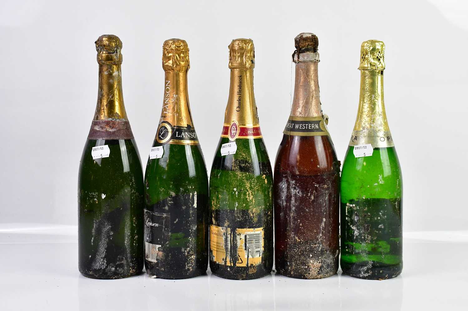 CHAMPAGNE/SPARKLING WINE; five bottles including Charles Heidsieck Brut Reserve, Lanson etc. - Image 2 of 2