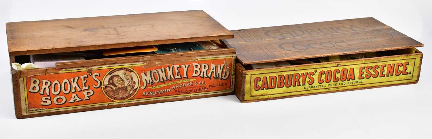 CADBURY COCOA ESSENCE; a vintage chocolate box, with another larger for Brooke’s Soap, length - Image 4 of 4