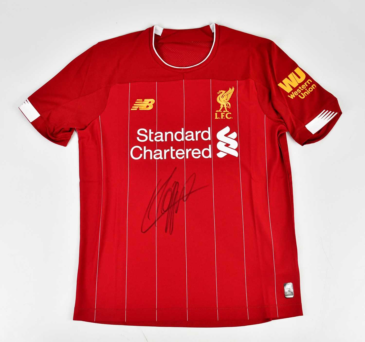 JURGEN KLOPP; a signed Liverpool Premier League Winner football shirt, signed to the front, size