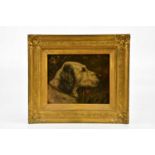 ENGLISH SCHOOL; later 19th century oil on board, ‘Champion English Setter Bob O’Leck’, titled verso,