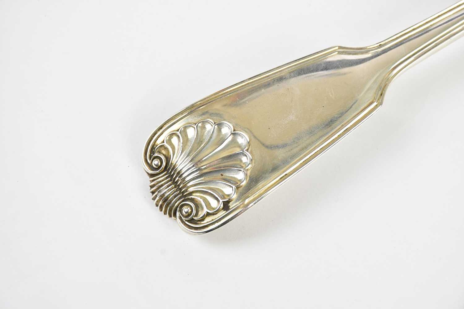 CHAWNER & CO; a Victorian hallmarked silver basting spoon, London 1863, approx weight 7.07ozt/220g. - Image 2 of 5