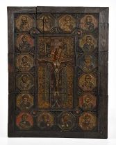 A 19th century wooden Bible printing block, 38 x 29cm.