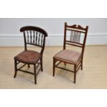 Two early 20th century child's chairs.