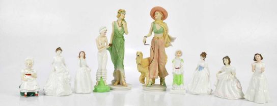 ROYAL DOULTON; ten figures comprising HN2346 'Kathy', HN4096 'Harmony', HN3635 'Amanda', HN3764 '