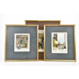 † ANN STAFFORD; three watercolours, representing Northern scenes, including a market stall, signed