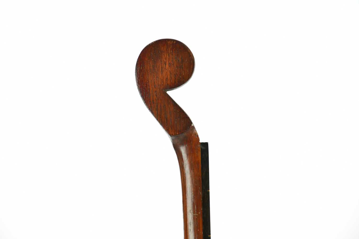 An unusual violin with long fretted fingerboard, the main body with one-piece back measuring 36cm, - Image 5 of 10