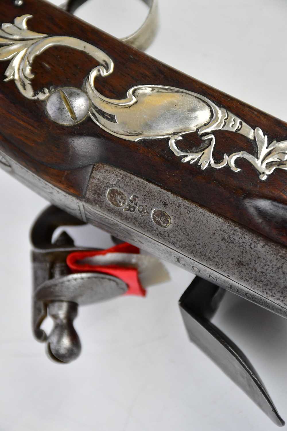 FREEMAN OF LONDON; an 18th century 22 bore travelling pistol, the barrel marked with two early - Image 6 of 8