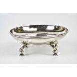 CHARLES & RICHARD COMYNS; a George V hallmarked silver bowl on stand, London 1922, approx weight