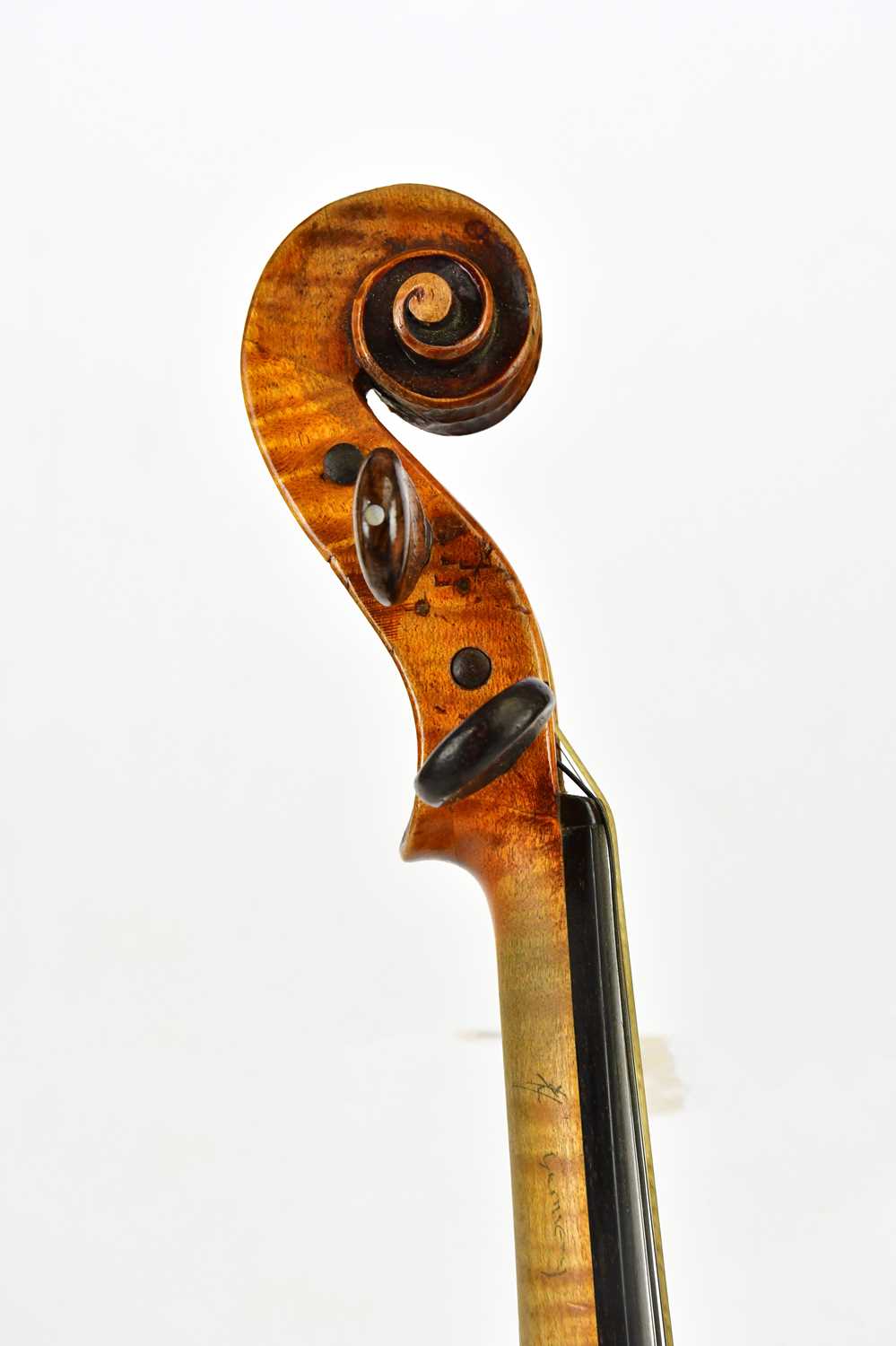 A full size German violin with two-piece back length 35.5cm, with interior label 'Jacobus Stainer in - Image 6 of 15