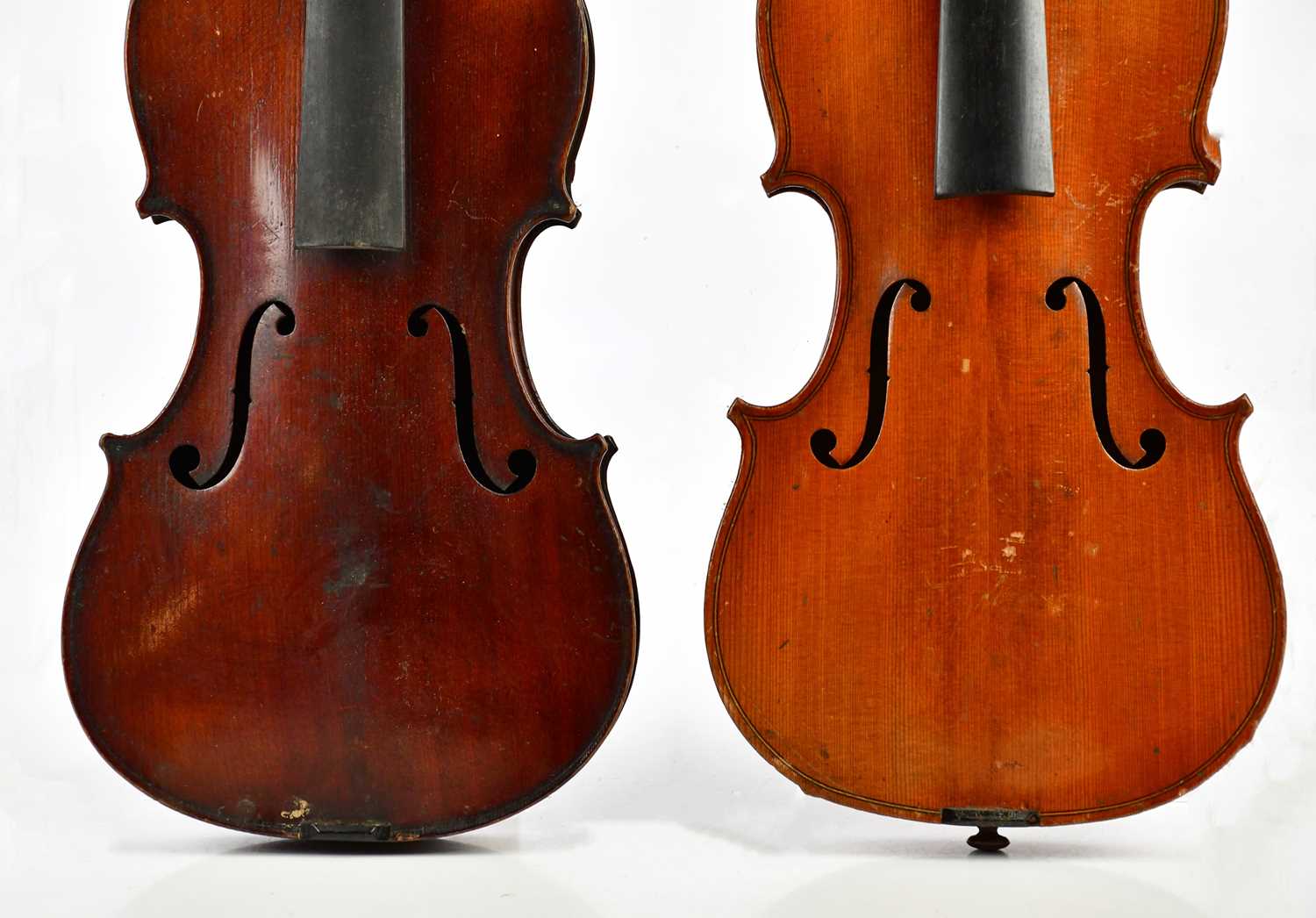 A three-quarter size 'Medio-Fino' violin with one-piece back length 33cm, with another three-quarter - Image 2 of 8