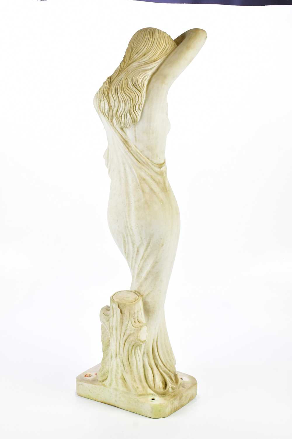 A modern resin figure of a maiden wearing a flowing dress, height 82cm. - Image 5 of 8