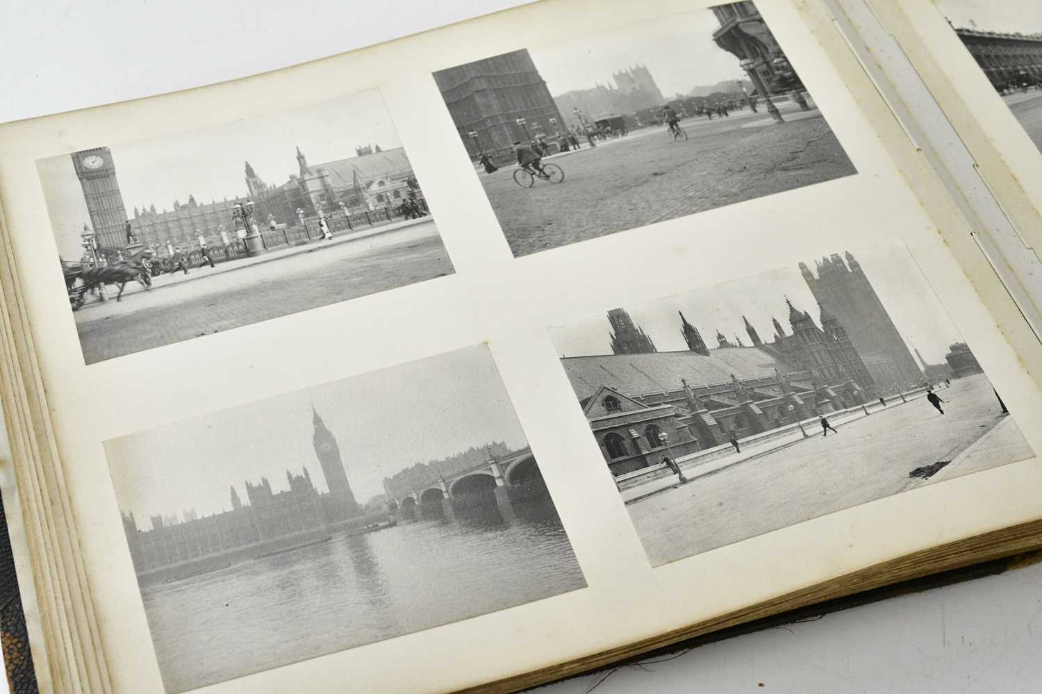 An Edwardian album of photographs, to include views of London, winter scenes possibly in America, - Image 3 of 4