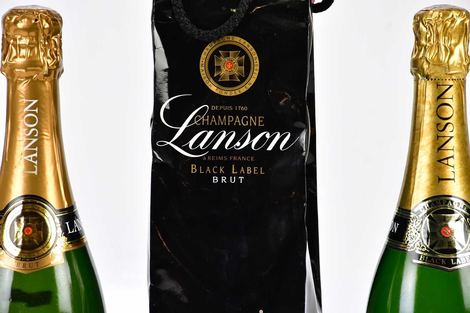 CHAMPAGNE; three bottles Lanson Black Label Brut, one example in sealed presentation bag, also a - Image 4 of 4