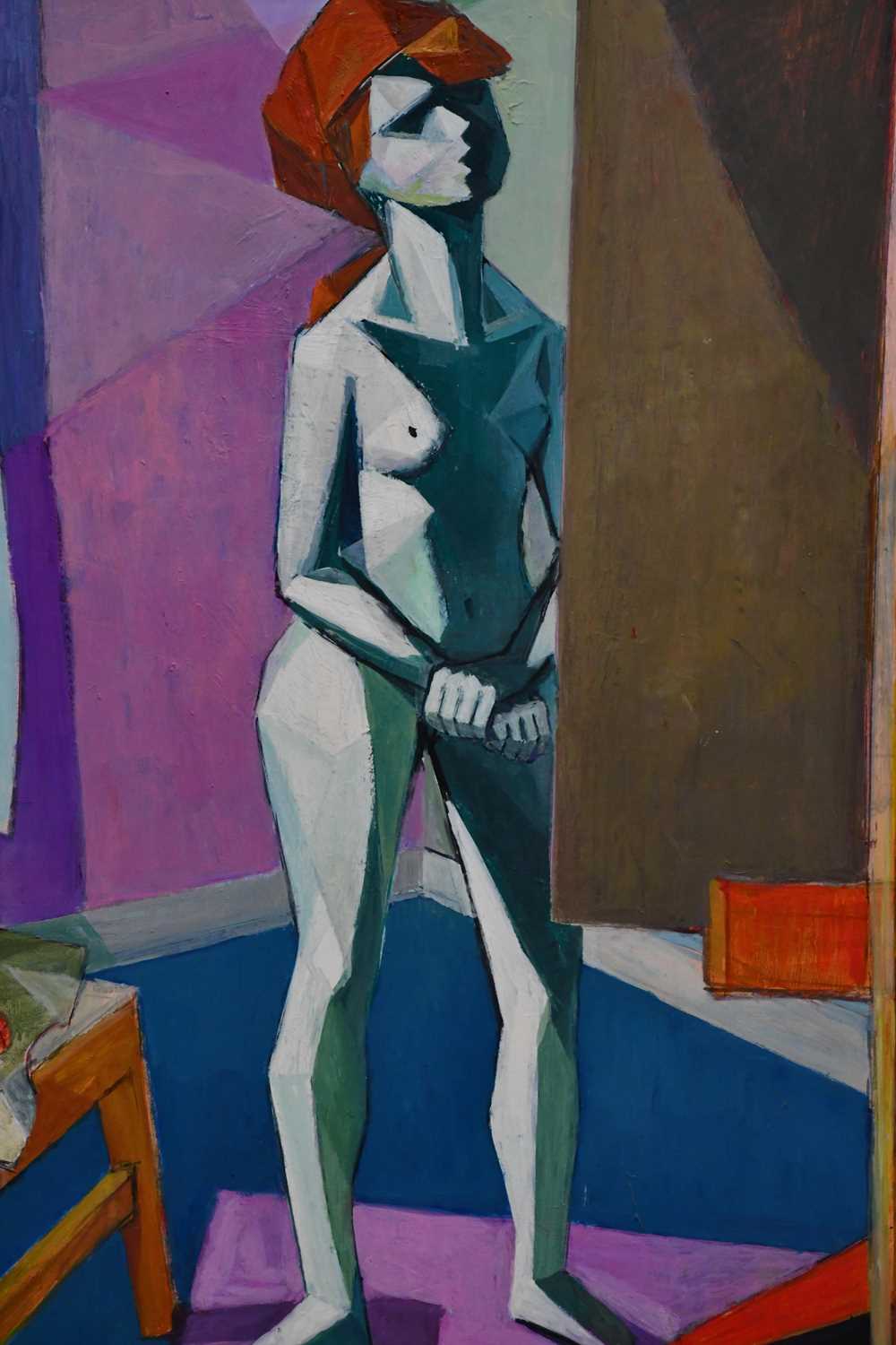 † EMMANUEL LEVY (1900-1986); oil on board, nude in the artist's studio, signed lower left, 121 x - Image 2 of 4