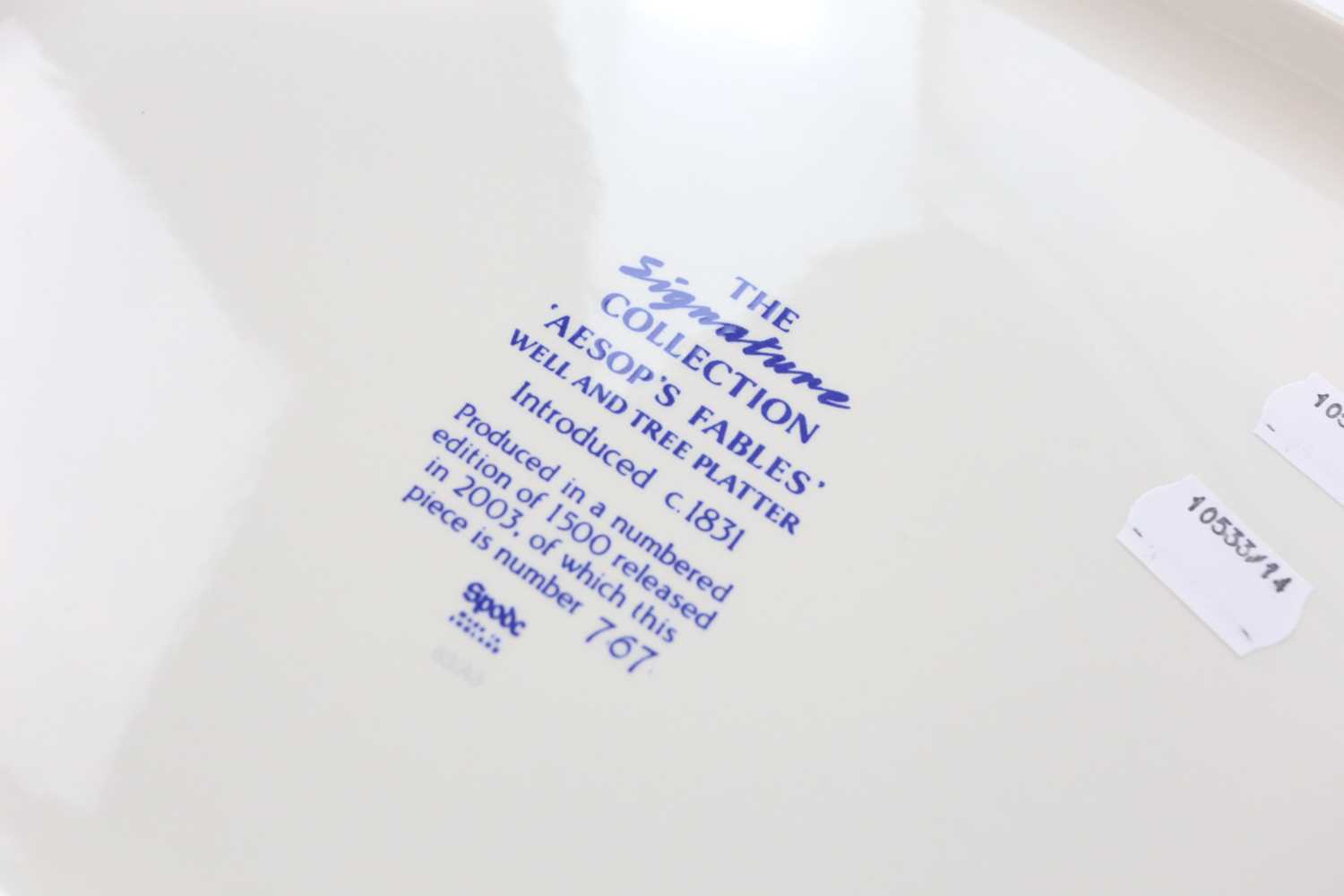 SPODE; a Signature Collection 'Aesop's Fables' meat plate, 52 x 39cm. - Image 5 of 5