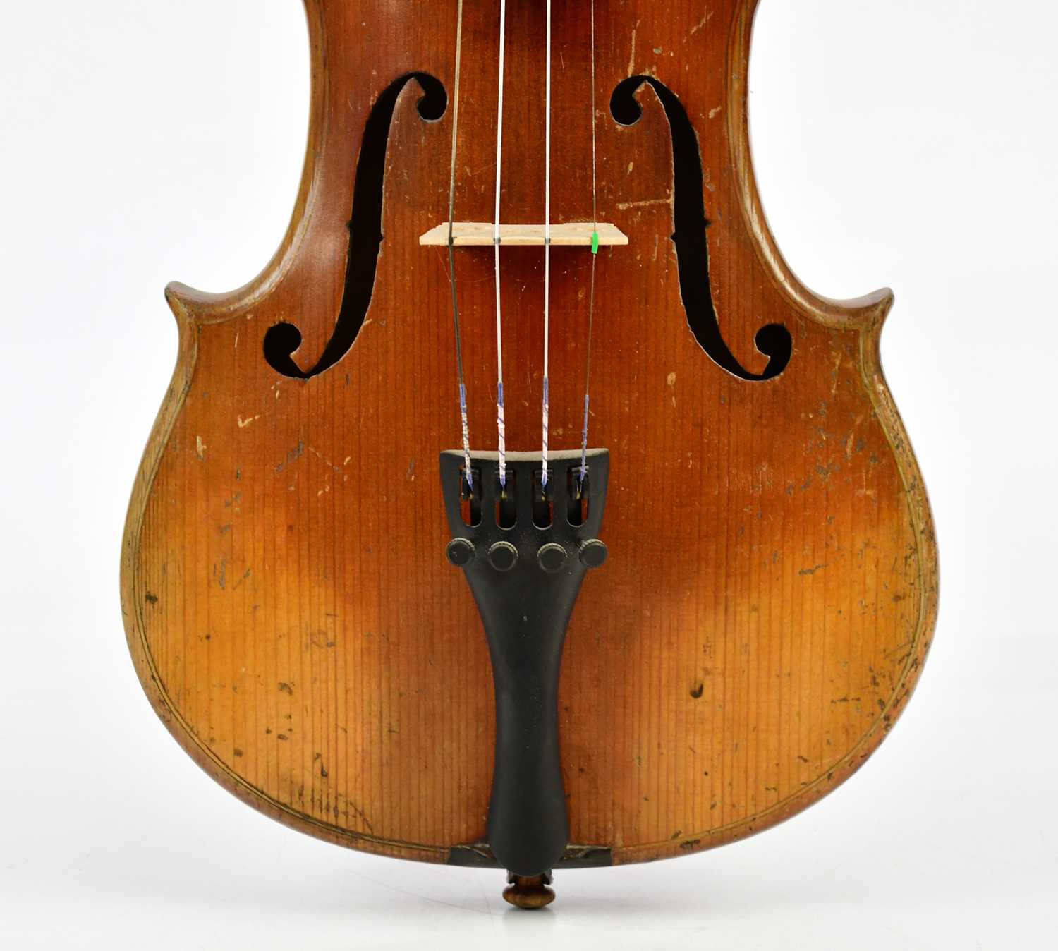 RIGAT RUBUS, ST PETERSBURG; a full size Russian violin with two-piece back length 35.5cm, with - Image 2 of 18