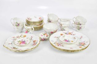 ROYAL CROWN DERBY; a part tea service in the 'Derby Posies' pattern.