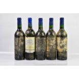 RED WINE; a bottle of Château Haut-Myles Médoc 2000, 750ml, together with four further bottles of