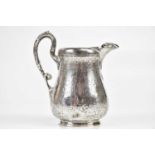 EDWARD, EDWARD JR, JOHN & WILLIAM BARNARD; a Victorian hallmarked silver cream jug with chased