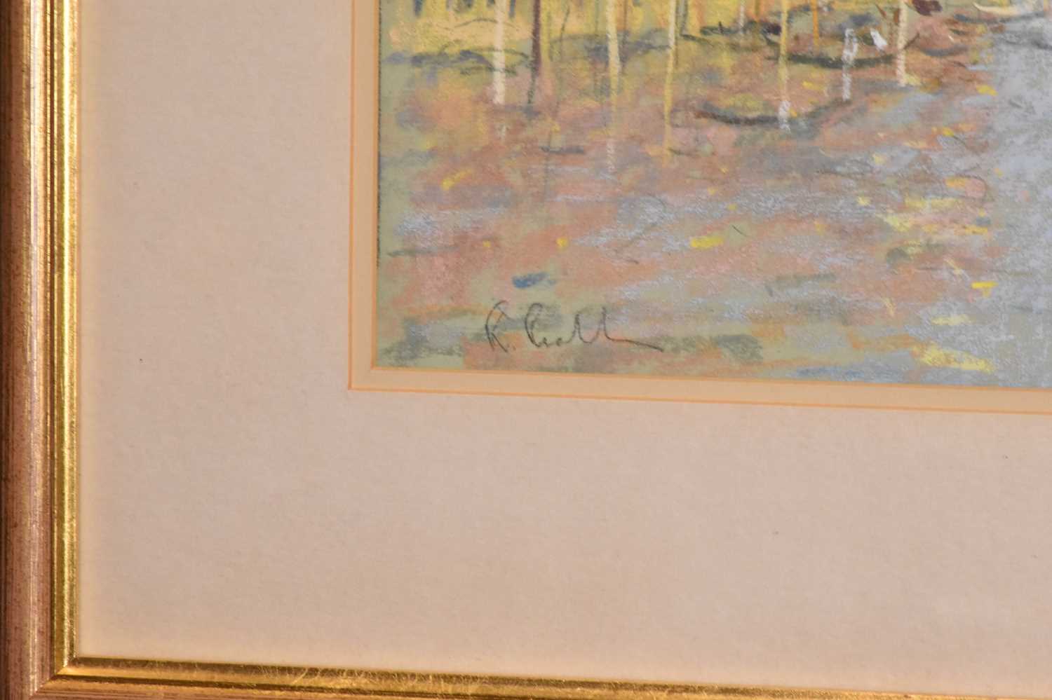† ROBERT 'BOB' RICHARDSON (born 1938); pastel, Venetian scene, signed lower left, 38 x 50cm, - Bild 2 aus 5