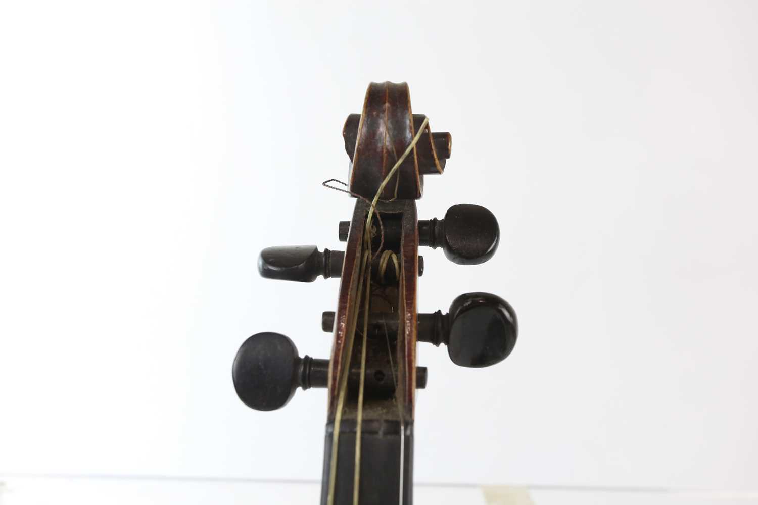 COMPAGNON; a French one piece back three-quarter size violin and bow. - Image 3 of 14