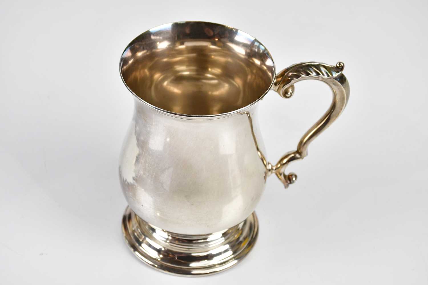 H H; a George VI hallmarked silver baluster mug, Sheffield 1948, height 13.5cm, approx weight 10. - Image 2 of 3