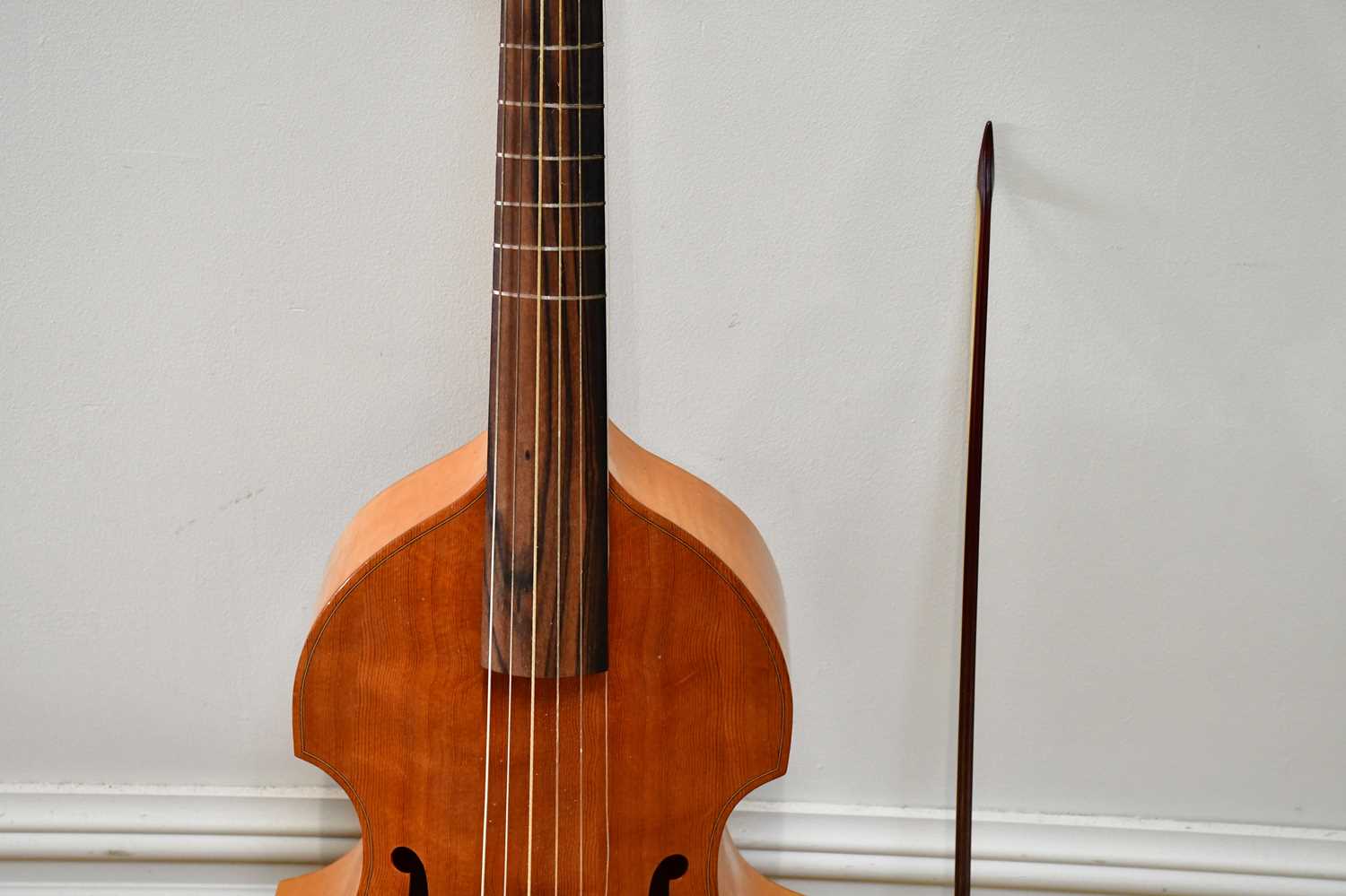 X MICHAEL PLANT; a contemporary viol labelled 'A student viol by Michael Plant Sheffield 1988', - Image 3 of 13