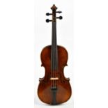 RUSHWORTH & DREAPER; a three-quarter size violin 'The School Violin', with two-piece back length