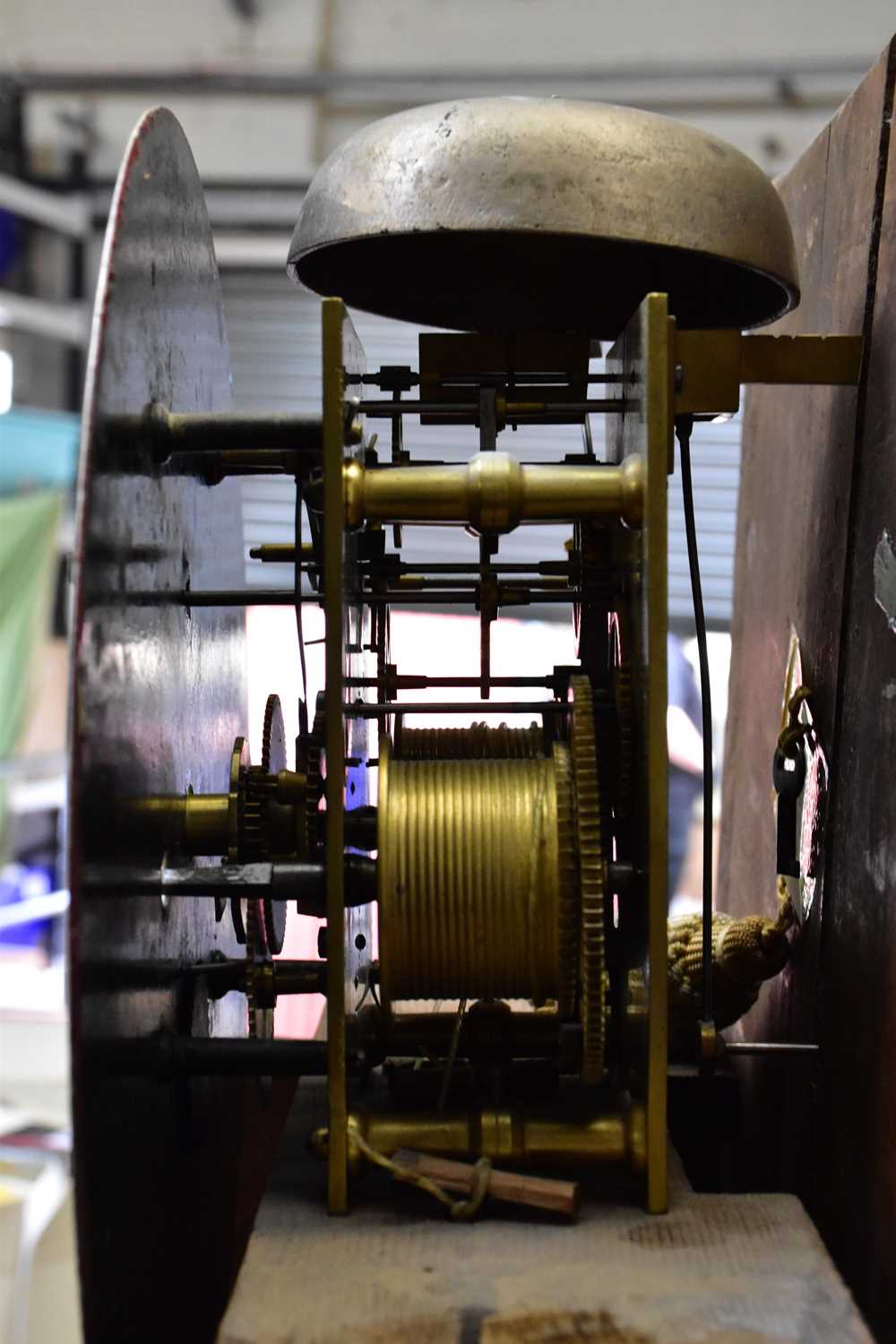 JOHN TODD, GLASGOW; a 19th century eight day longcase clock, the possibly repainted dial set with - Image 5 of 6