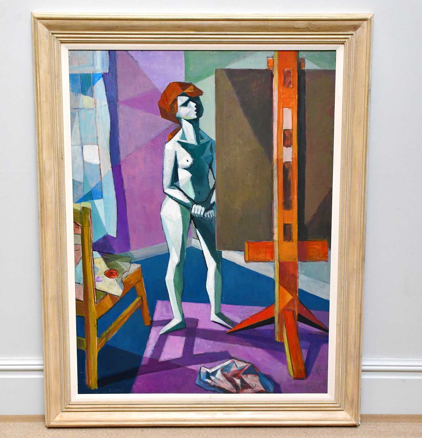 † EMMANUEL LEVY (1900-1986); oil on board, nude in the artist's studio, signed lower left, 121 x