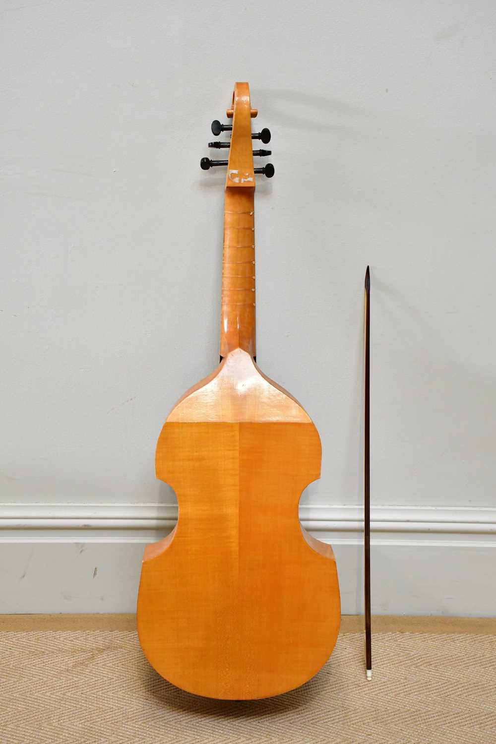 X MICHAEL PLANT; a contemporary viol labelled 'A student viol by Michael Plant Sheffield 1988', - Image 5 of 13