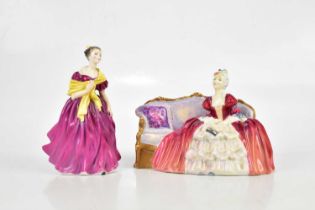 ROYAL DOULTON; two figures comprising HN2152 'Adrienne' and HN1997 'Belle O' the Ball'.