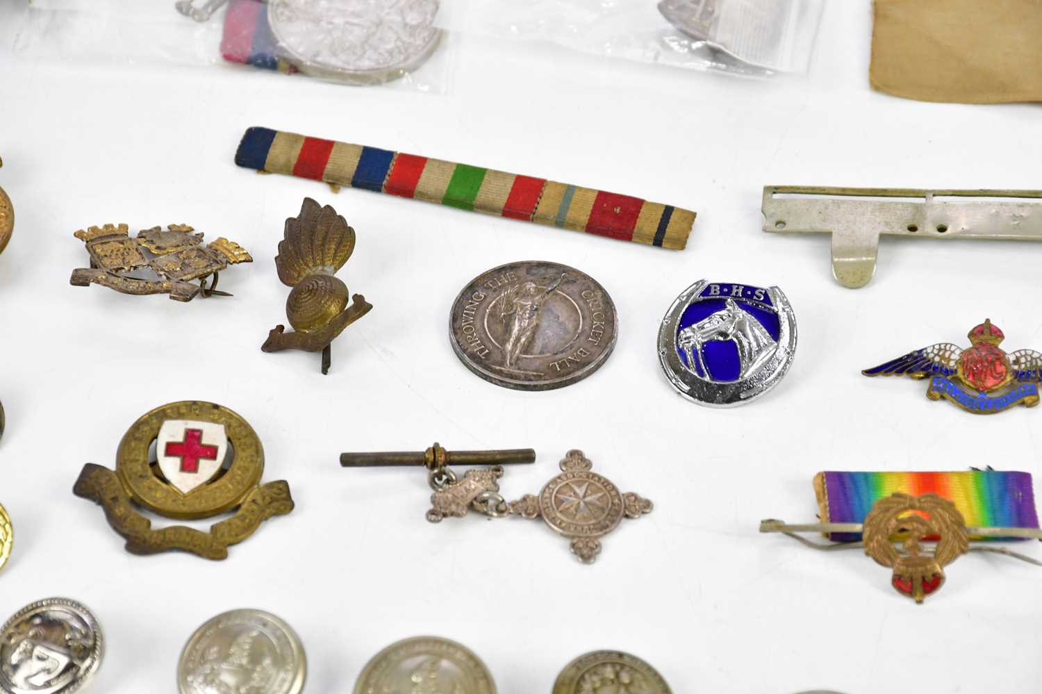 A collection of militaria, including a hallmarked silver Egypt Medal, Manchester Regiment, awarded - Image 4 of 5