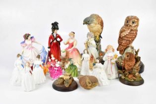 ROYAL DOULTON; a collection of figures including 'Harmony' HN4096, 'Bunny's Bedtime' HN3370, '