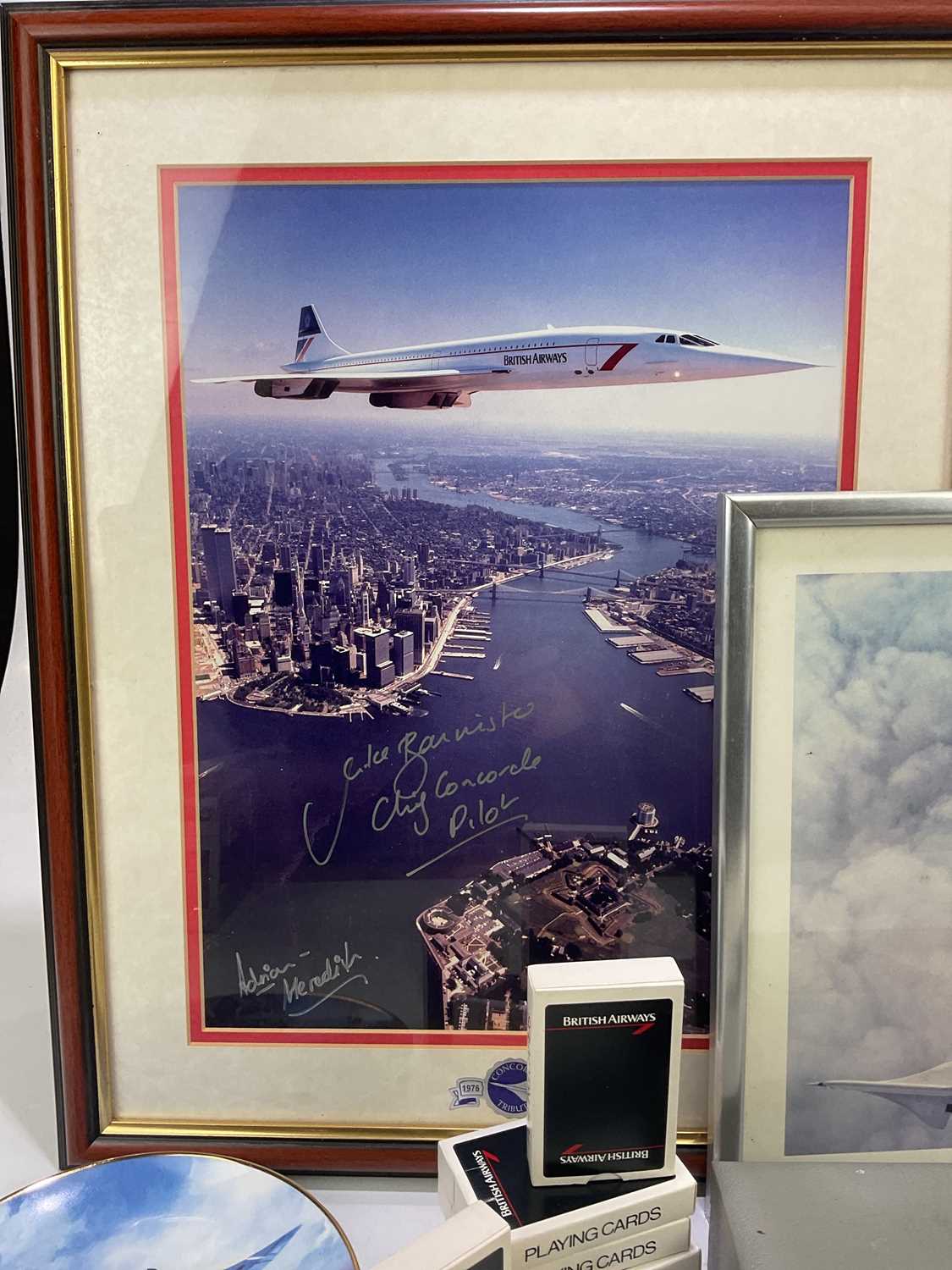 CONCORDE INTEREST; a collection of memorabilia, including a large signed framed picture of - Bild 4 aus 4