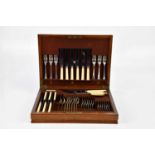 ELKINGTON & CO; a George VI hallmarked silver table canteen of cutlery comprising six hallmarked