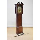 JOHNSONS, LIVERPOOL; an 18th century eight day longcase clock, the brass face with applied