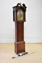 JOHNSONS, LIVERPOOL; an 18th century eight day longcase clock, the brass face with applied