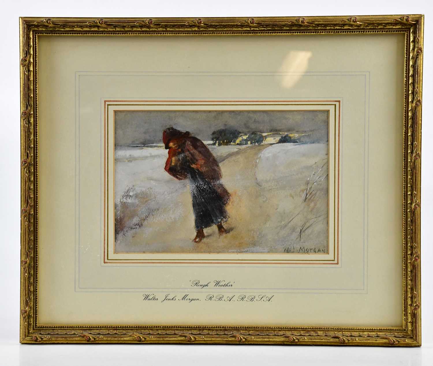 WALTER JENKS MORGAN RBA RBSA (1847-1924); watercolour, 'Rough Weather', signed lower right, 14 x