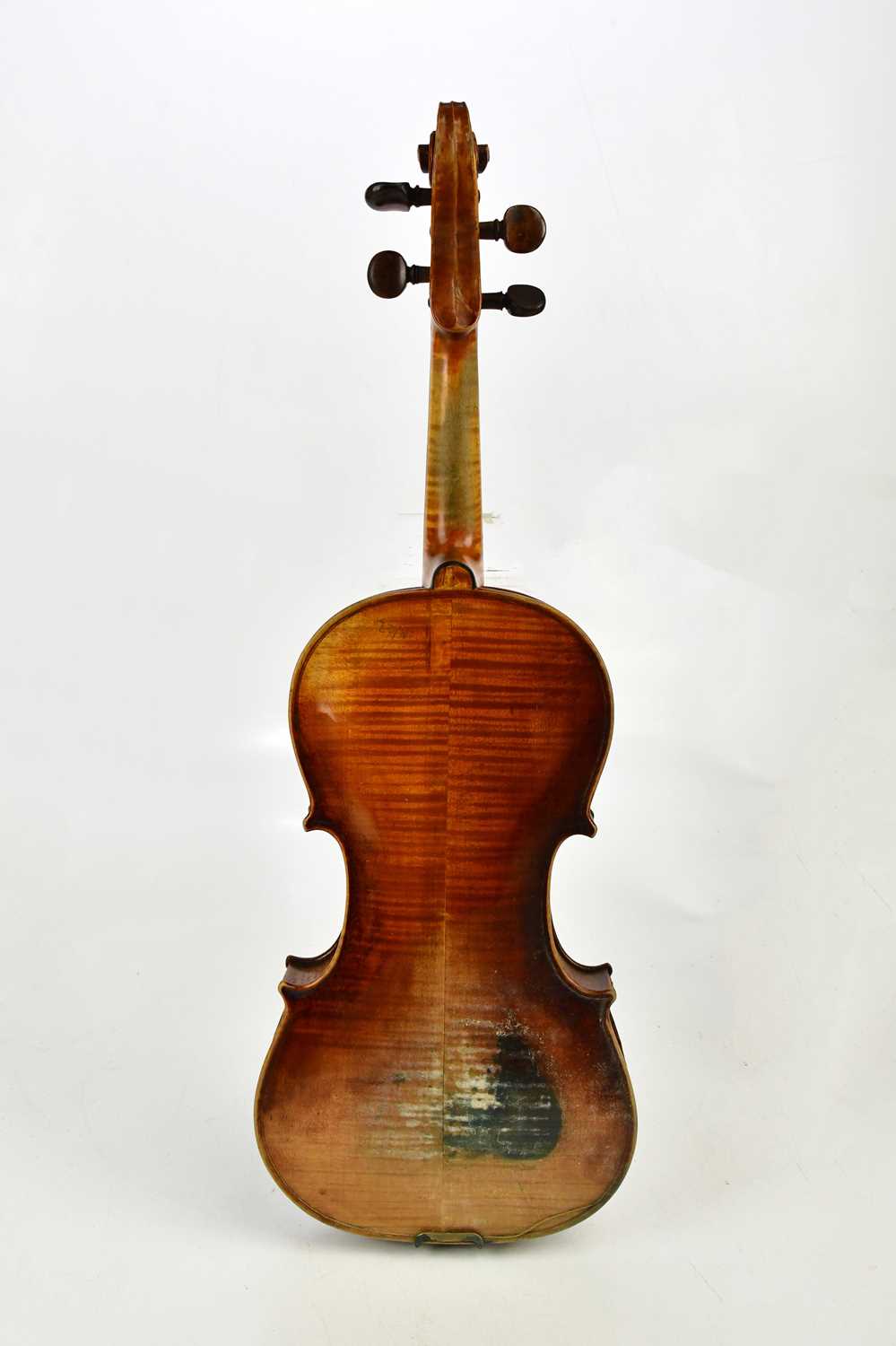 A full size German violin with two-piece back length 35.5cm, with interior label 'Jacobus Stainer in - Image 7 of 15