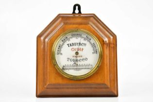 TADDY & CO; an advertising Taddy & Co Orbit Brand Tobacco barometer, height 23cm.