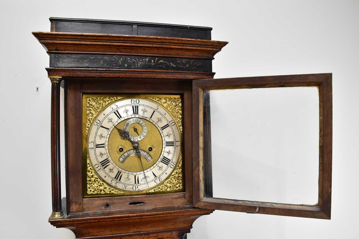 SAMUEL WRIGHT, NORTHWICH, an 18th century eight day longcase clock, the brass face with applied - Image 2 of 6