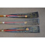 BALLIOL COLLEGE TORPID; three late 19th century named and dated college rowing oars, dated to