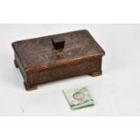 A Prisoner of War trinket box, inscribed 'Camp Neuen Gamme 1946', height 6cm, width 19cm, depth 11.