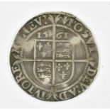 An Elizabeth I silver long cross shilling, 1561 (1)