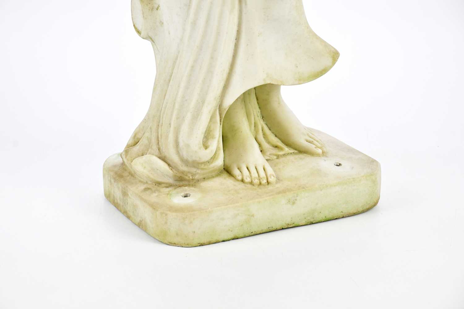 A modern resin figure of a maiden wearing a flowing dress, height 82cm. - Image 4 of 8